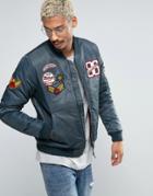 Juice Bomber Jacket With Patches - Blue