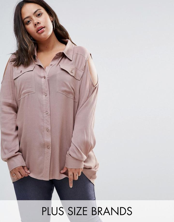 Alice & You Cold Shoulder Shirt - Purple