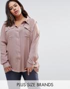 Alice & You Cold Shoulder Shirt - Purple