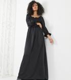 Asos Design Tall Shirred Satin Maxi Dress In Black