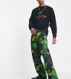 Collusion Low Rise 90s Fit Baggy Pants In Abstract Print-multi