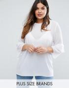 Alice & You Fluted Sleeve Top - White
