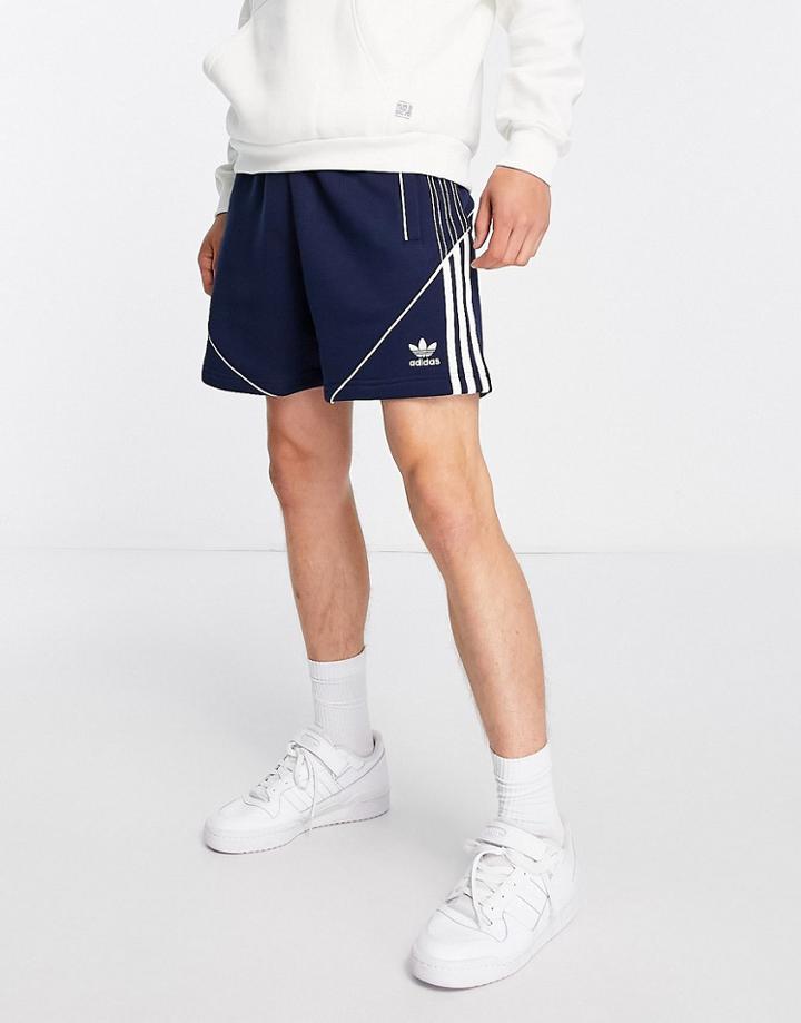 Adidas Originals Sprt Fleece Shorts In Navy
