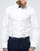 7 X Skinny Suspenders In Pink - Pink