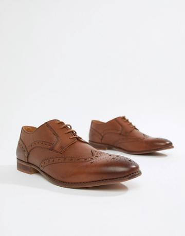Kg By Kurt Geiger Brogues In Tan Leather
