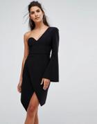 Finders Chances Structured One Sleeve Dress - Black