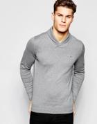 Tommy Hilfiger Sweater With Shawl Neck - Gray