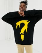 Cheap Monday Question Knitted Sweater In Black - Black