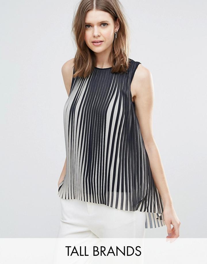 Y.a.s Tall Amelia Sleeveless Pleated Top Co-ord - Multi