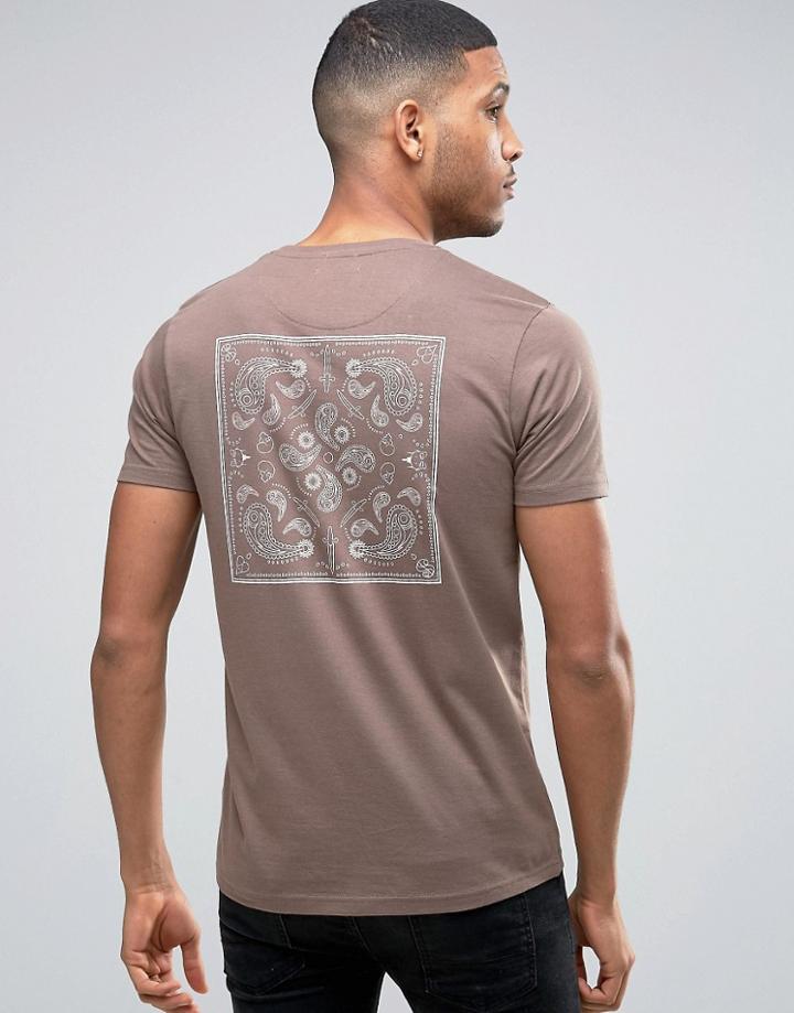 Brave Soul Back Print T-shirt - Blue
