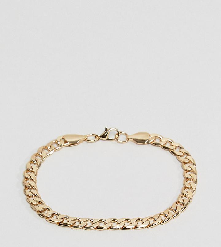 Reclaimed Vintage Inspired Curb Link Bracelet In Gold Exclusive To Asos - Gold
