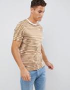 New Look Stripe T-shirt In Tan - Tan