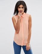 Asos Sleeveless Blouse - Coral