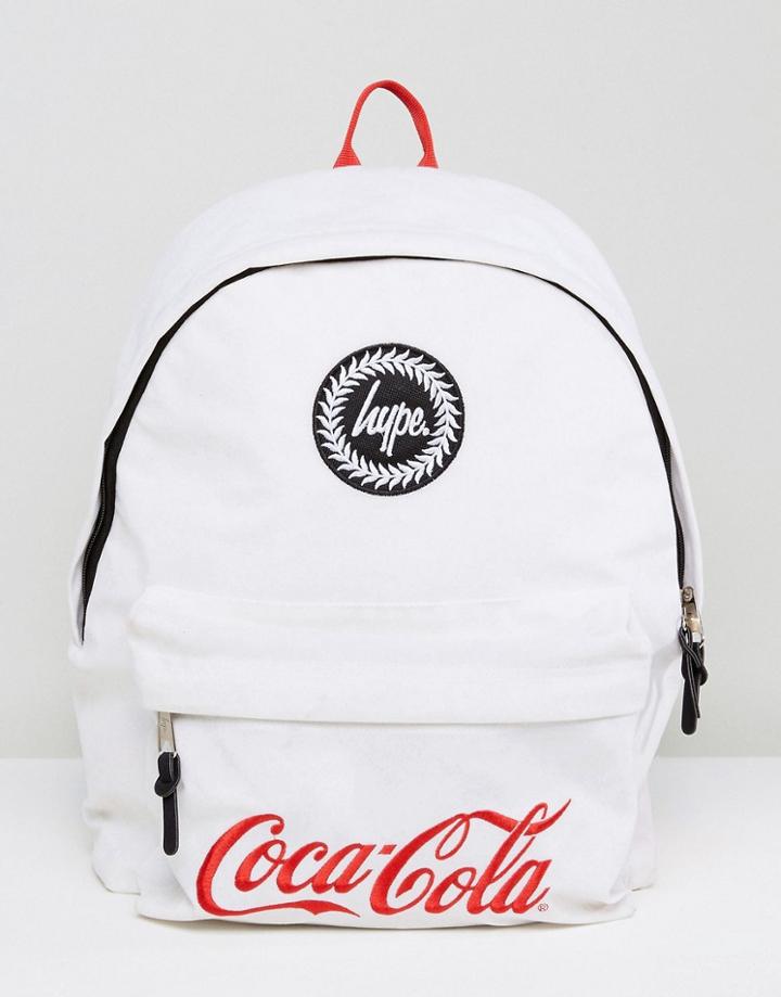 Hype X Coca Cola Backpack In White With Cooler Lining - White
