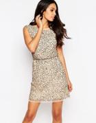 Walter Baker Beatrice Embellished Dress - Beige