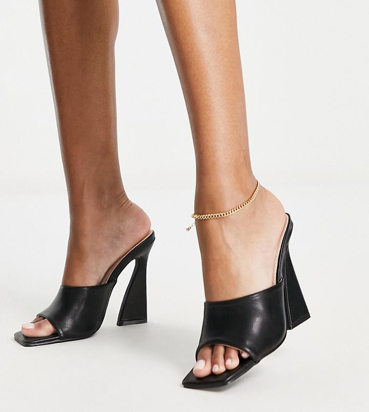 Raid Wide Fit Jemma Platform Heel Sandals In Black