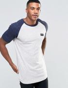 Nicce London Fleck Raglan T-shirt - Stone