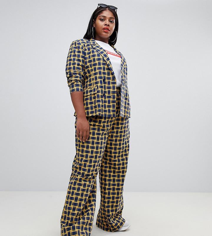 Unique21 Hero Plus Wide Leg Pants Two-piece - Yellow