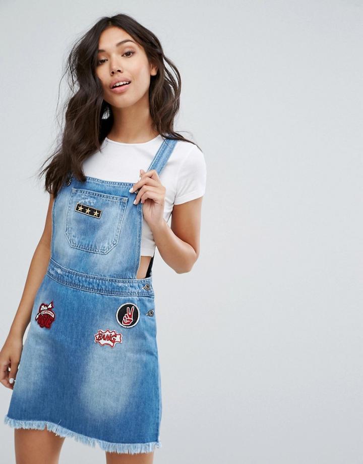 Kubban Patch Detail Overall Dress - Blue
