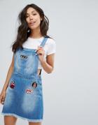 Kubban Patch Detail Overall Dress - Blue