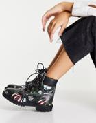 Timberland 6 Inch Heritage Cupsole Floral Boots In Black/multi