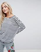 Only Stripe 3/4 Sleeve Top - Multi