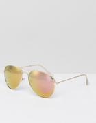 Jeepers Peepers Lens Aviator Sunglasses - Gold