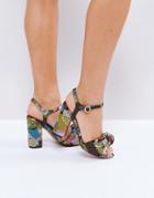 Asos Hazel Bow Block Heels - Multi