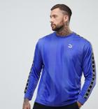 Puma Long Sleeve Tape Soccer Top In Purple Exclusive To Asos - Purple