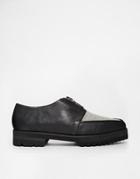 Senso Katia Black Flat Grunge Sole Flat Shoes - Black