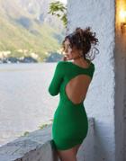 4th & Reckless X Mimi A.r Knit Open Back Mini Dress In Green
