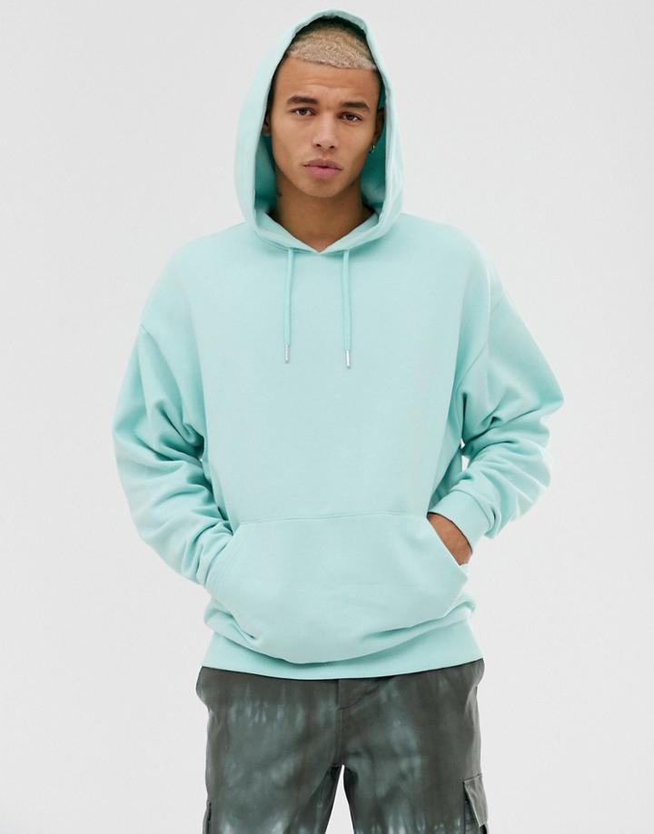 Asos Design Oversized Hoodie In Turquoise - Blue