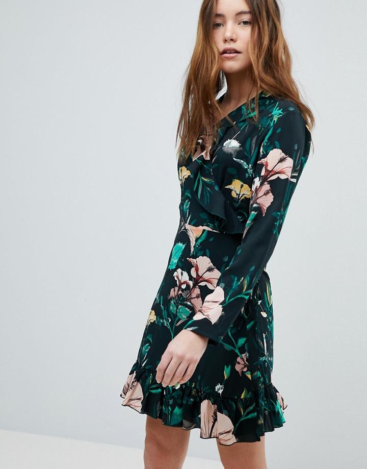Only Floral Wrap Dress - Multi