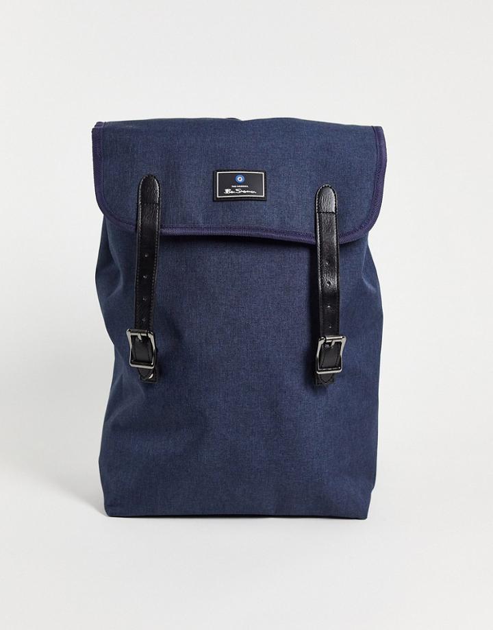 Ben Sherman Top Handle Flap Backpack In Navy
