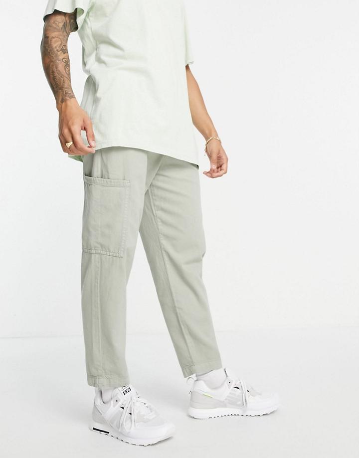 Bershka Cargo Pants In Loose Fit In Sand-neutral
