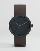 Leff Amsterdam D-series Leather Watch In Brown/black 38mm - Brown