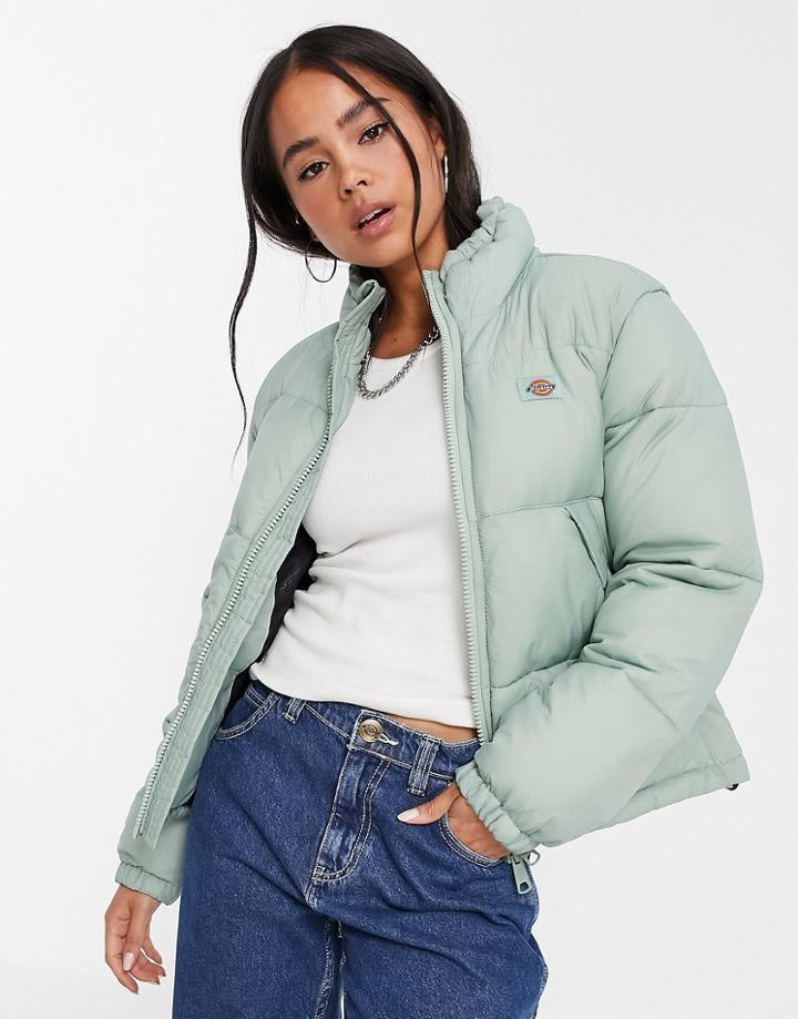Dickies Atlanta Puffer Jacket In Light Blue-blues