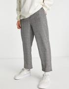 Only & Sons Wide Fit Pants In Gray Check