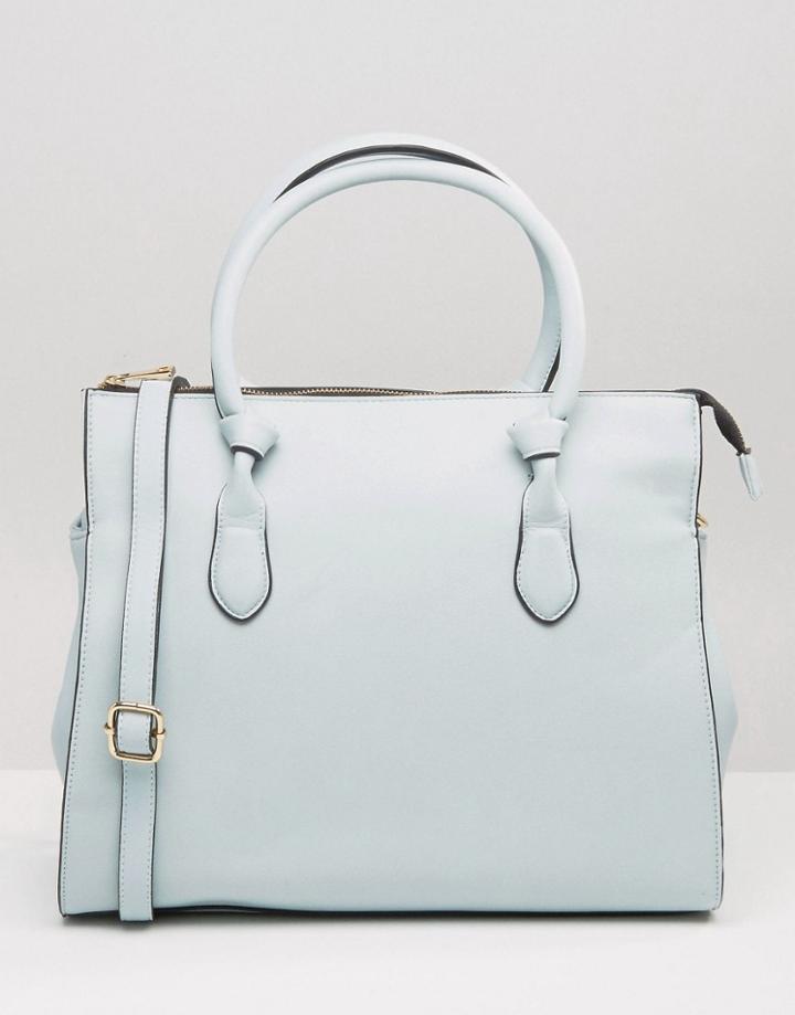 Asos Knot Detail Tote Bag - Blue