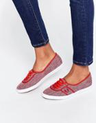 Fred Perry Aubrey Space Dyed Amber Sneakers - Red