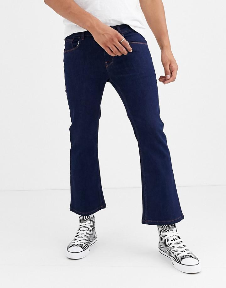 Heart & Dagger Skinny Jeans With Flare In Navy