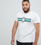 Asos Design Plus T-shirt With Emblem Print - White