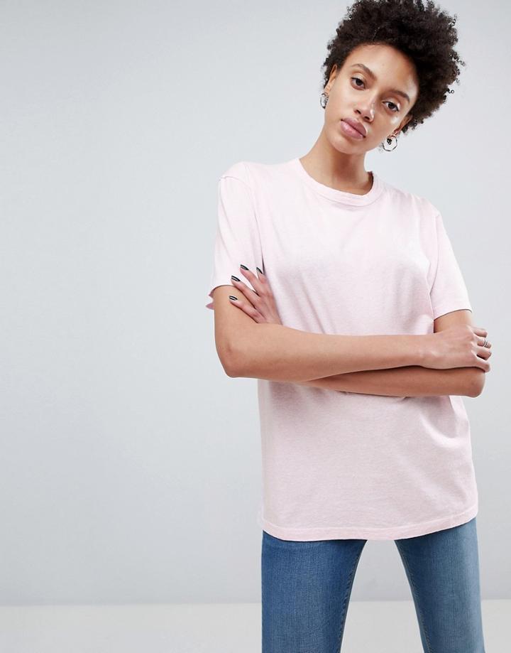 Waven Alvin Unisex Chest Emblem T-shirt - Pink