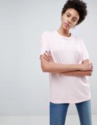 Waven Alvin Unisex Chest Emblem T-shirt - Pink