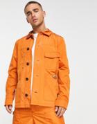 Fila Utility Jacket In Burnt Orange