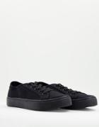Asos Design Dizzy Lace Up Sneakers In Black Drench