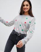 Brave Soul Sweetheart Sweater-gray