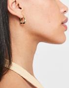Svnx Rectangle Hoops In Gold