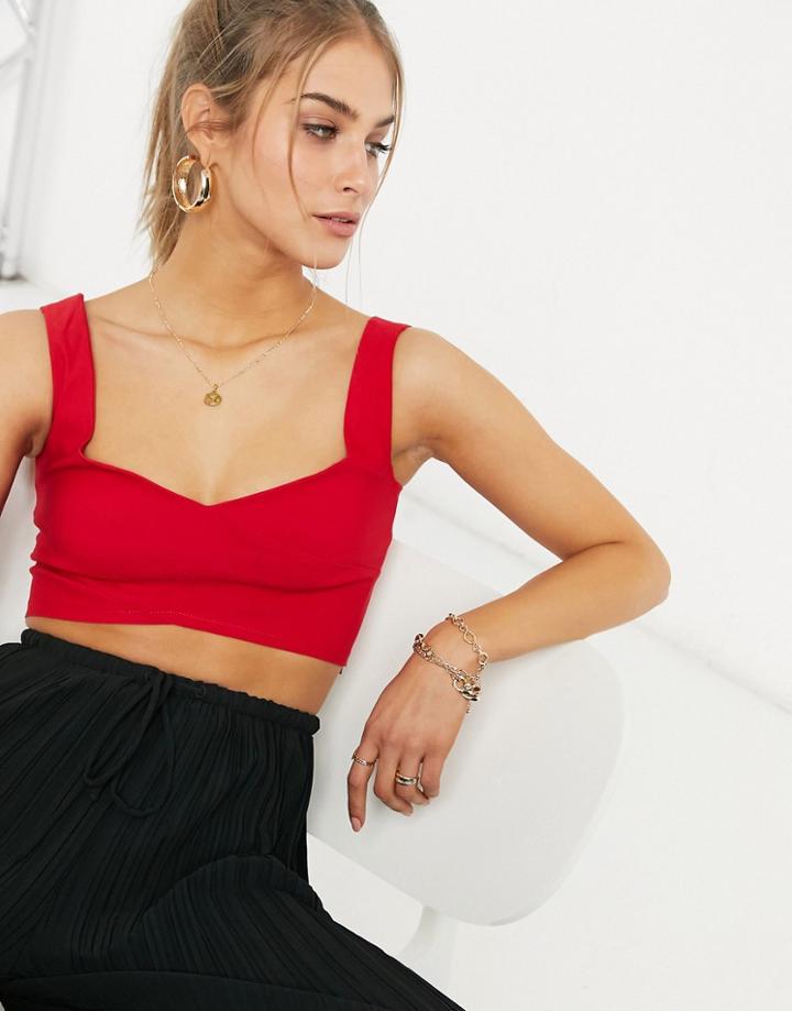 Vesper Crop Top In Red