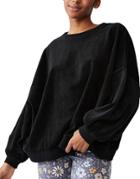 Cotton: On Sleep Pullover In Charcoal - Part Of A Set-grey